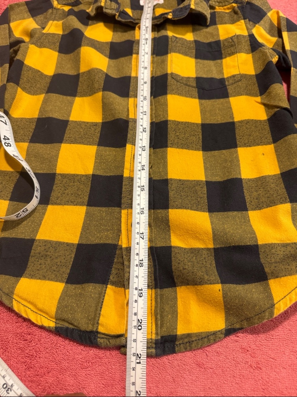 Cat & Jack Yellow and Black Plaid Button-Down Shirt - Picture 4 of 9